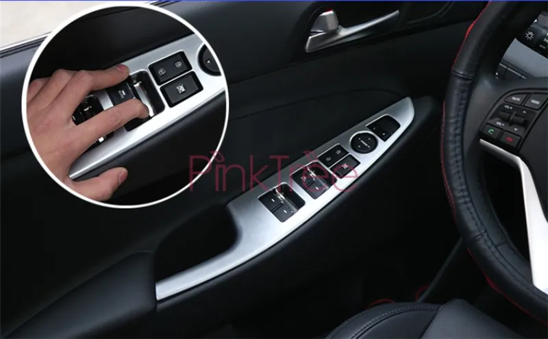 Для hyundai Tucson 3th двери, окна переключатель крышки отделка интерьера отделка автомобиля аксессуары
