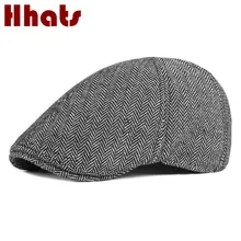 Сетчатый винтажный Зимний берет, мужская клетчатая Ретро плоская кепка, уличная Мужская теплая Кепка Boina, британский стиль, кепка Newsboy, шапка плюща