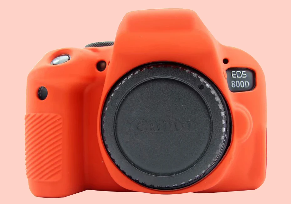 Оранжевый CAENBOO для Canon EOS 800D сумка для камеры Мягкий силиконовый резиновый защитный чехол для корпуса чехол для Canon EOS 800D черная цветная сумка - Цвет: Оранжевый
