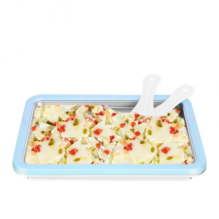 Мгновенная Мороженица йогурт сорбет желато льда ролл DIY чайник сковорода для детей Детская машина для приготовления жареного йогурта UYT магазин