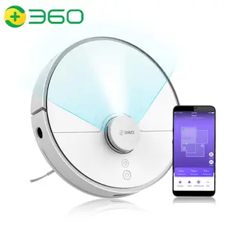 360 S5 Robot Vacuum Cleaner Automatic Self-recharge APP Remote Control Lidar Navigation Planned Dry&Wet Sweeping Mopping Cleaner 2018 new roborock xiaowa robot vacuum cleaner for home automatic sweeping dust sterilize smart planned mobile app remote youth