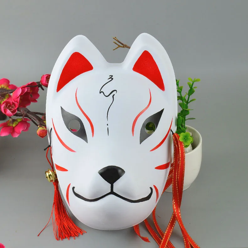2009 Guangdong стиль лиса маска Хэллоуин маска лицевая маска в виде кошки белый эмбрион лиса демон японский ручная роспись Hefeng - Цвет: Лаванда