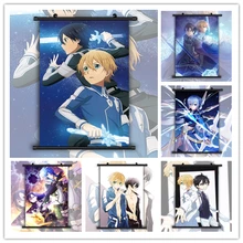 

Sword Art Online Kirito Sinon Asada Shino Anime Manga HD Print Wall Poster Scroll