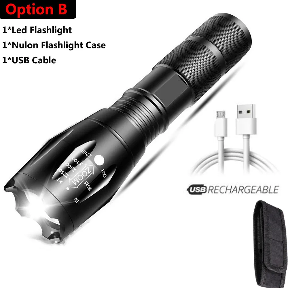 USB Фонарик светодиодный перезаряжаемый фонарь X900 внешний аккумулятор выходной фонарь Тактический масштабируемый водонепроницаемый фонарик для кемпинга - Испускаемый цвет: BT010