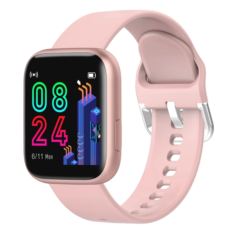 Умные часы UTELITE P4, 1,4 дюймов, полный экран, сенсорный монитор сердечного ритма, кровяного давления, Водонепроницаемый Фитнес-трекер для Xiaomi Apple - Цвет: Pink