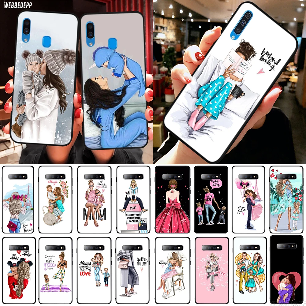 Черный коричневый волос для мамы Gir ТПУ чехол телефона samsung Galaxy A10s A20s A30s A40s A50s Note 10