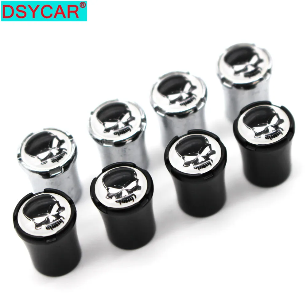 

DSYCAR 4Pcs/Set Car Styling Zinc Alloy Car Tire Valve Caps Wheel Tires Tire Stem Air Cap Airtight Covers