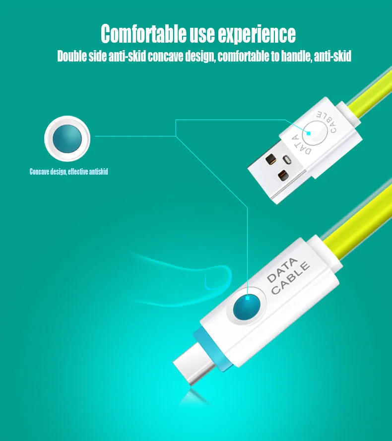 USB кабель 2A Быстрая зарядка и синхронизация данных люминесцентный кабель для TYPE-C мобильных телефонов