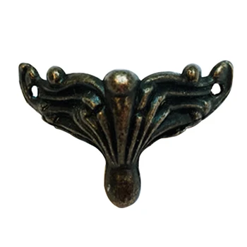 

4pcs Antique Zinc Alloy Jewelry Gift Box Case Decorative Feet Leg Corner Protector For Furniture