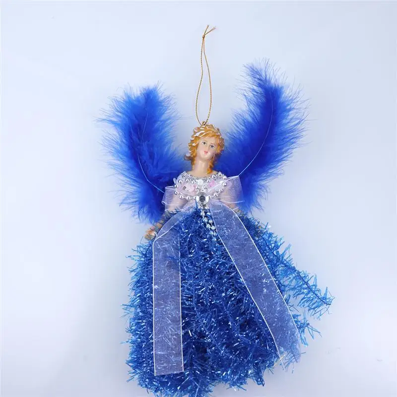 Милый Рождественский Ангел подвесной кулон Милая подвеска плюшевая кукла украшение вечерние принадлежности для дома Рождественская елка(синий