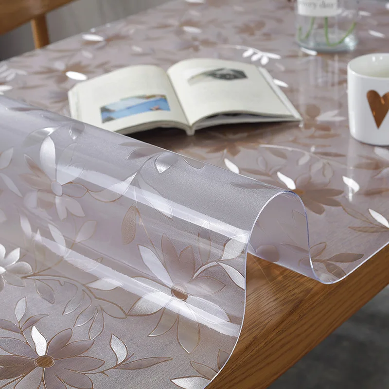 

3mm High Quality Thicken Plastic Table Covers Placemats Pads PVC Table Coths Rectangle Table Covers Soft Glass Crystal Board Dec