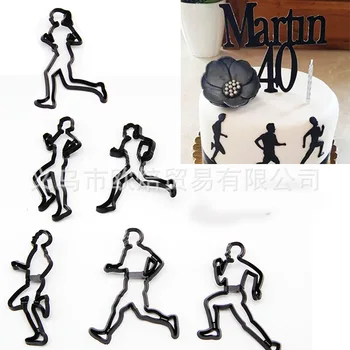 

New Products 6pcs Sports Series Cutter Running Stencil Cake Cream Baking Tool