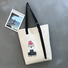 От производителя, новинка, стильная женская сумка, художественная и художественная универсальная набивная сумка на плечо, Холщовая Сумка для покупок, Customi