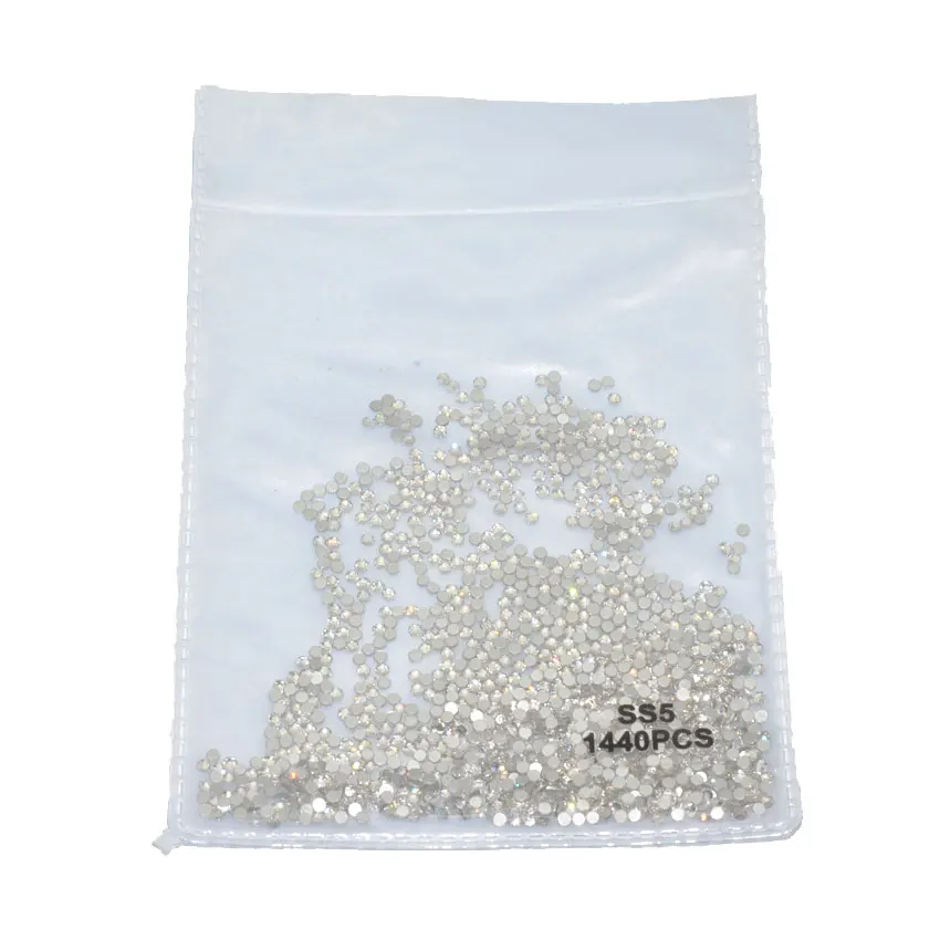 SS5 C 1440pcs 1440 шт SS3-SS30(1,3 мм-6 мм) AAA стразы Кристальные AB прозрачные не горячей фиксации плоские с оборота Стразы для ногтей 3D украшения ногтей драгоценные камни - Цвет: SS5 C 1440pcs