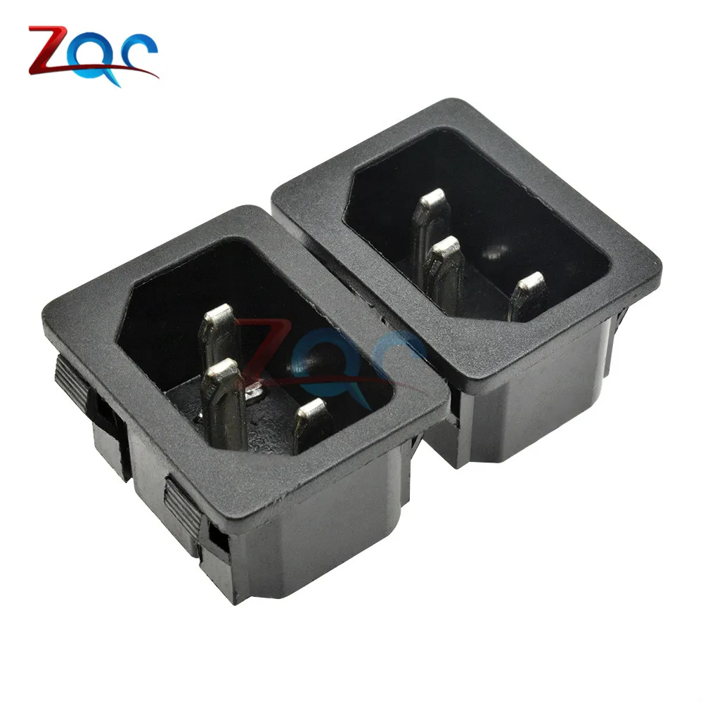 250VAC 10A AC Разъем питания C14 на входе разъем питания промышленная розетка IEC320 C14 3Pin панель питания Входная розетка