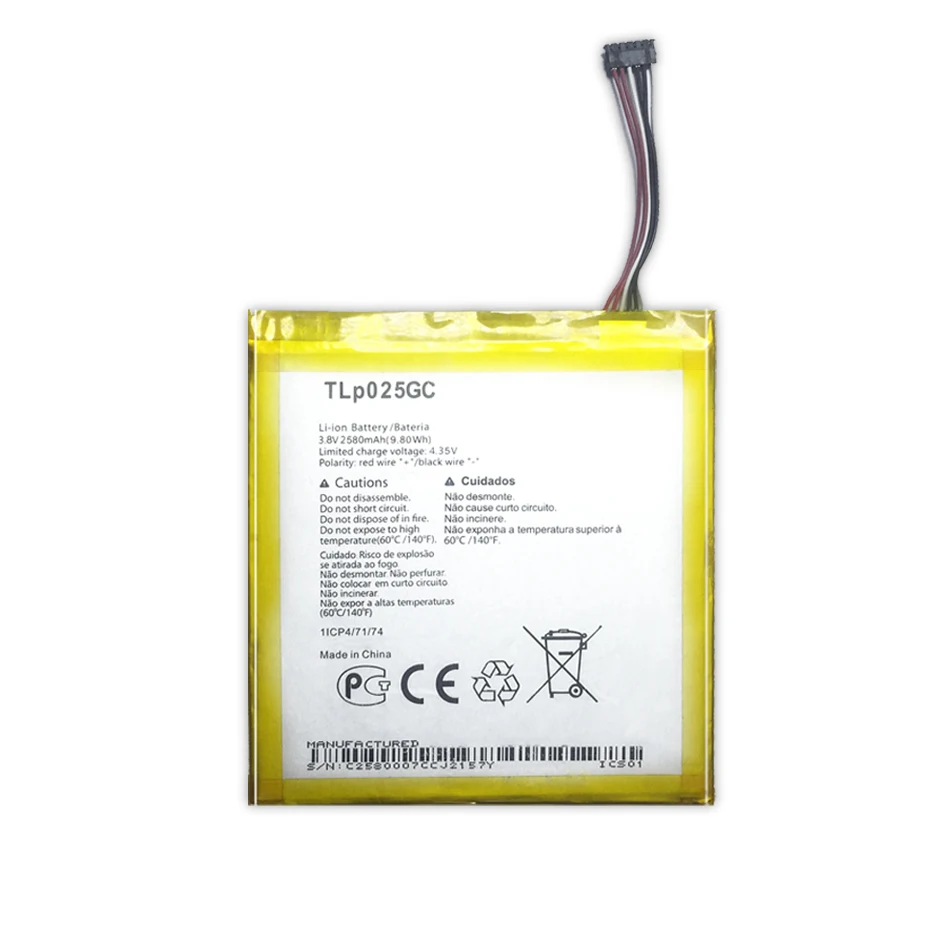 TLP025GC 2580mAh аккумулятор для Alcatel One Touch Pixi 4 (7) 3G 9003X 9003A номер
