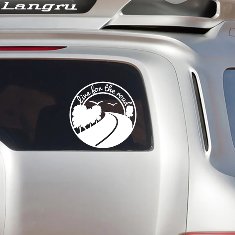 Langru 15*15 см Live For The Road Travelling Touring Adventure автомобильные виниловые наклейки декоративные наклейки аксессуары Jdm