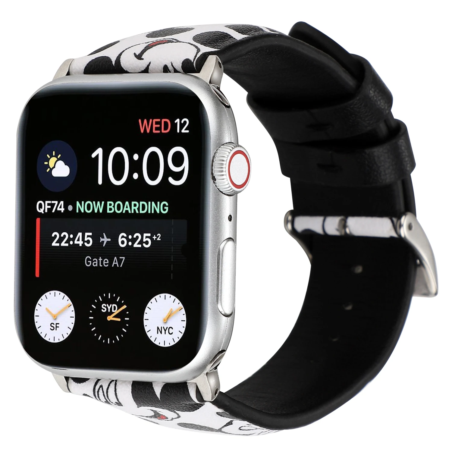 Кожаный ремешок с мультяшным принтом для Apple Watch band 40 мм 44 мм браслет с подвеской в виде мыши ремешок для iwatch Series 4 3 2 1 38 мм 42 мм