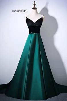 

2018 vestido de noiva formal party prom evening gowns plus size green sexy spaghetti straps long Mother of the Bride Dresses