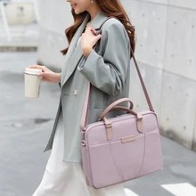 2021 Elegant Solid Laptop Bag Simple Handbags For Office Women Shoulder Bag Casual Big Tote Ladies Crossbody Bags