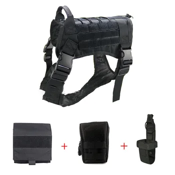 

High Quality Pet Nylon Military Tactical Dog Harness for Medium Large Dogs German Shepherd Working Dog Vest Outdoor Trainin JY