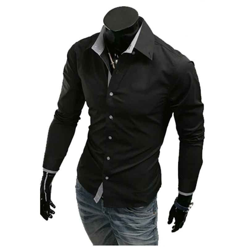 Мужские Повседневное рубашки 2020 горячая распродажа мужские Slim Fit платье рубашка