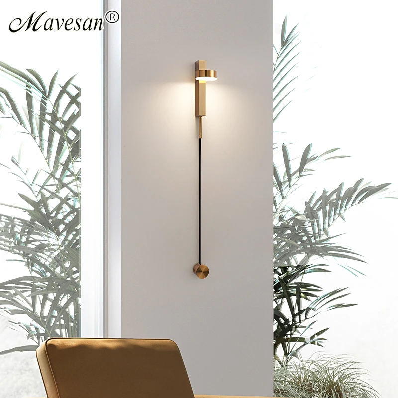 

Modern LED Wall Lights Gold/Black For Bedside Background Wall Stair Kitchen Aisle Bar Indoor Home Sconce For 5-10 Square Meter