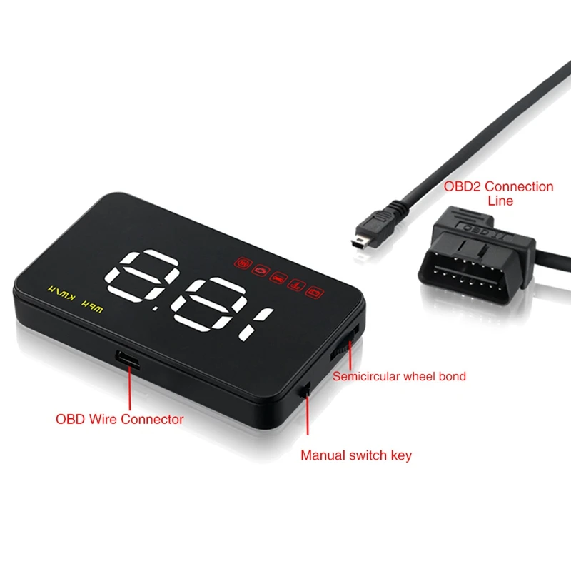 Автомобильный HUD Дисплей OBD2 II EUOBD превышение скорости Предупреждение Системы проектор для ветрового стекла автоматический электронный Напряжение сигнализации