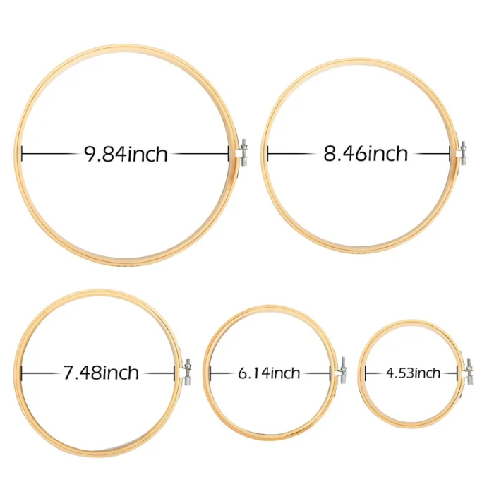 100 Skeins Threads Embroidery Beginners Kit for Cross Stich DIY Pattern Bamboo Embroidery Hoops MU8669