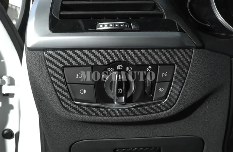 Накладка на кнопку переключателя фары из углеродного волокна для BMW X3 G01 X4 G02 2018 2020