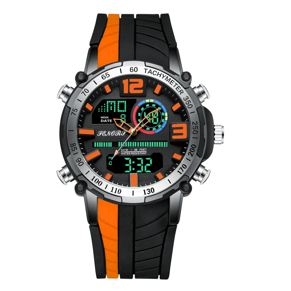 Creative Digital Watch Men Multi-function Quartz Date Wrist Watch Silicone Strap Military Sport Clock Male Relogio Masculine