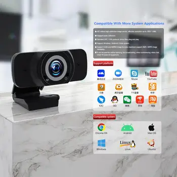 

W7 1080p Usb Computer Camera With Microphone Webcam 1080 Automatic White Balance, Automatic Color Correction Camera