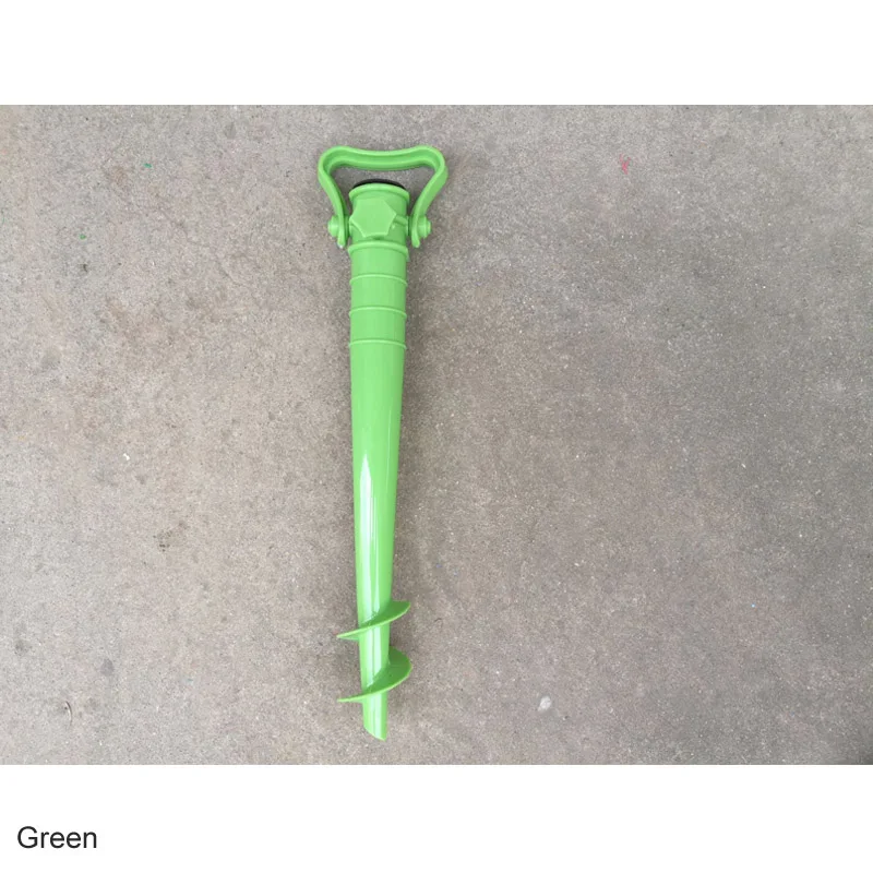 GREEN Солнцезащитный пляжный стенд для рыбалки Зонт от дождя подставка для наземного зонта стрейч Спайк держатель Шасси 1 якорь сад патио шт - Цвет: GREEN