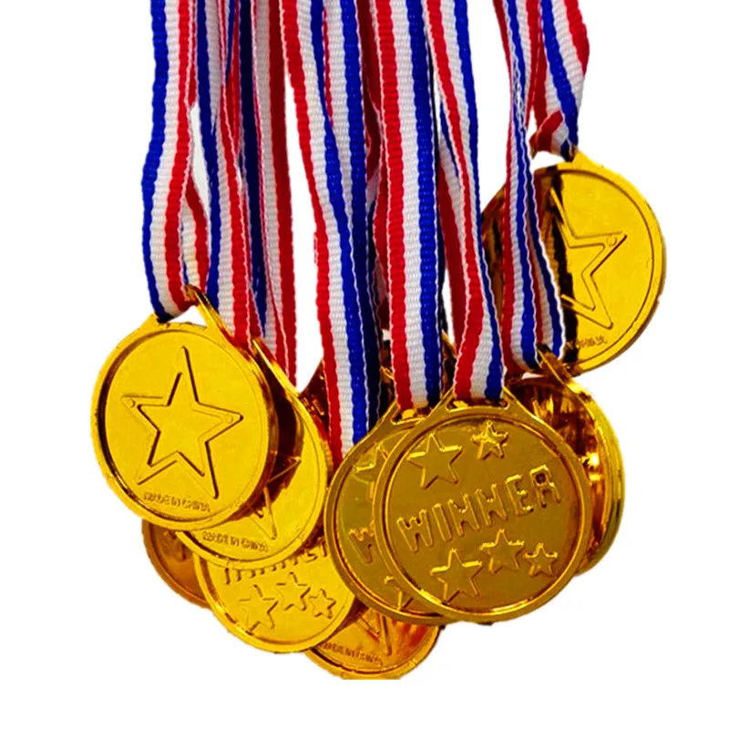 Syijupo Medaglie Premiazioni 36 Pezzi,Medaglie per Bambini Plastica Oro Medaglie d'Argento e Medaglie di Bronzo per Feste Bambini Giorno dello Sport Festa Giocattoli Concorrenza Ricompensa