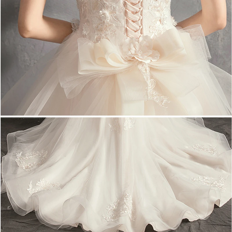 Vestido de Noiva/; свадебное платье принцессы; бальное платье с открытыми плечами и бусинами; кружевное подвенечное платье; свадебное платье; Robe De Mariee