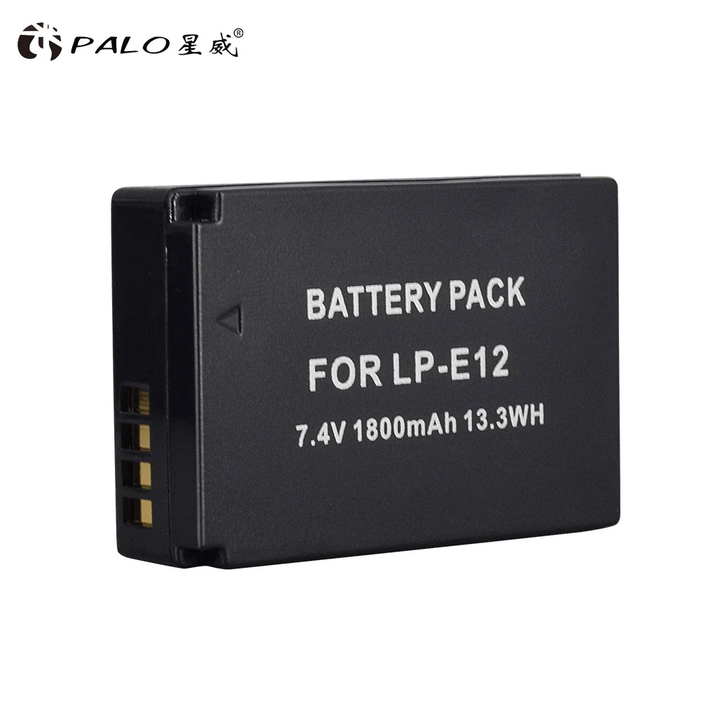 1pcs PALO 7,4 V 1800mAh Большая емкость LPE12 LP E12 LP-E12 Аккумулятор для камеры Перезаряжаемый для Canon EOS M M10 M50 M100 M100D Rebel SL1 - Цвет: 1pcs