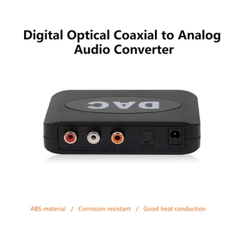 

Optical Fiber Coaxial Digital Audio Digital to Analog Audio Converter Signal to Stereo Analog Signal Audio Converter