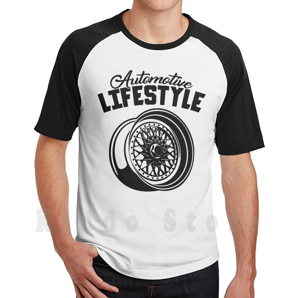 Stile Di Vita Automobilistico T-Shirt Con Ruote In Cotone Da Uomo Stampa Fai-Da-Te Cool Tee Bbs Rs Bbs Rs Bbs Rs Appassionati Bbs Rs Tuning Bbs Rs Lov