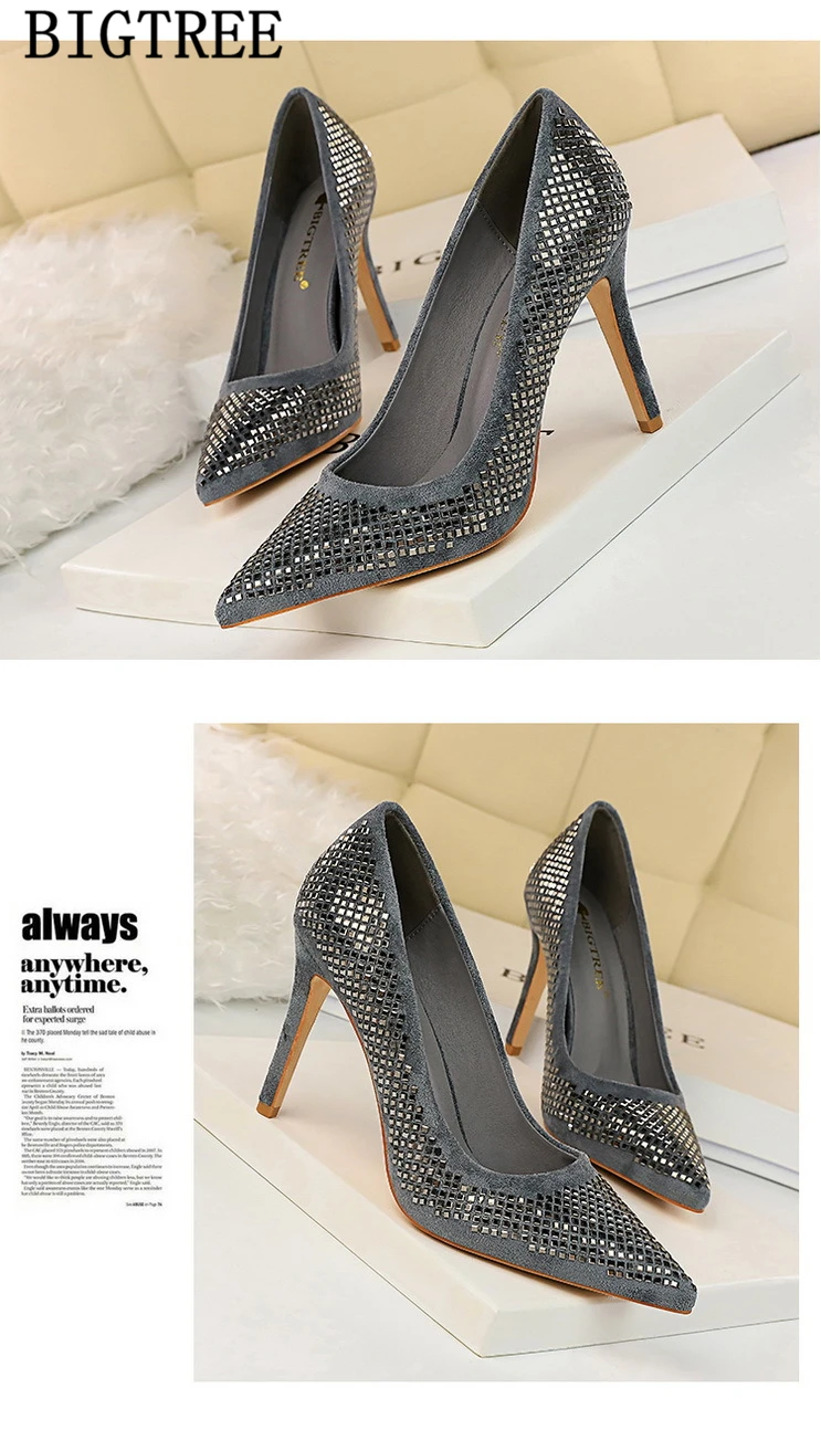 fashion glitter heels wedding evening shoes designer heels dress shoes women pumps women shoes escarpins sexy hauts talons