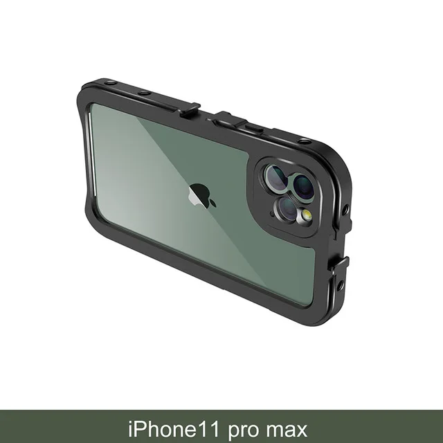 for iPhone 11 Promax Ulanzi металлический телефон клетка для iPhone 11/iPhone 11 Pro/iPhone 11 Pro Max 17 мм Интерфейс клетка Vlog видео клетка - Цвет: for iPhone 11 Promax