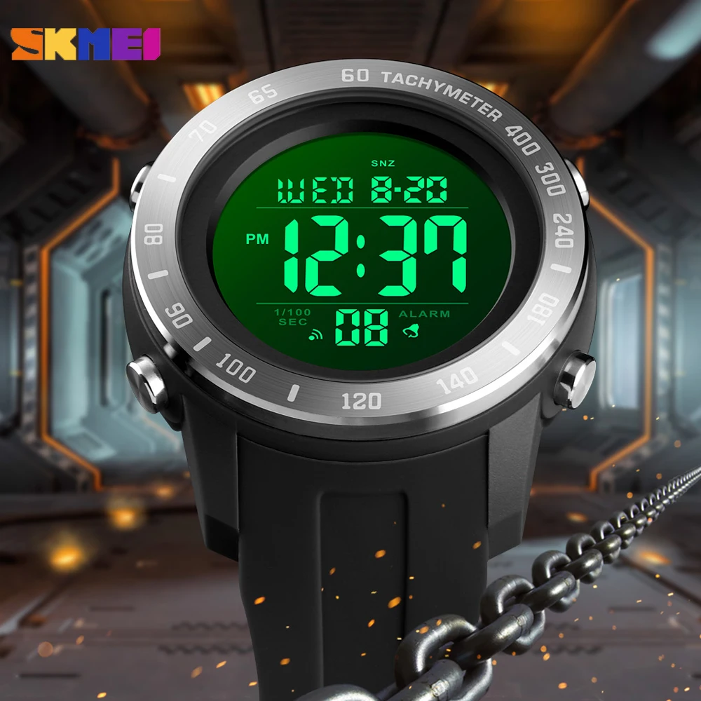 

SKMEI Electronic Digital Watch Sport Chrono Countdown Male Clock Waterproof Luminous LED Light Wristwatches Relogio Masculino
