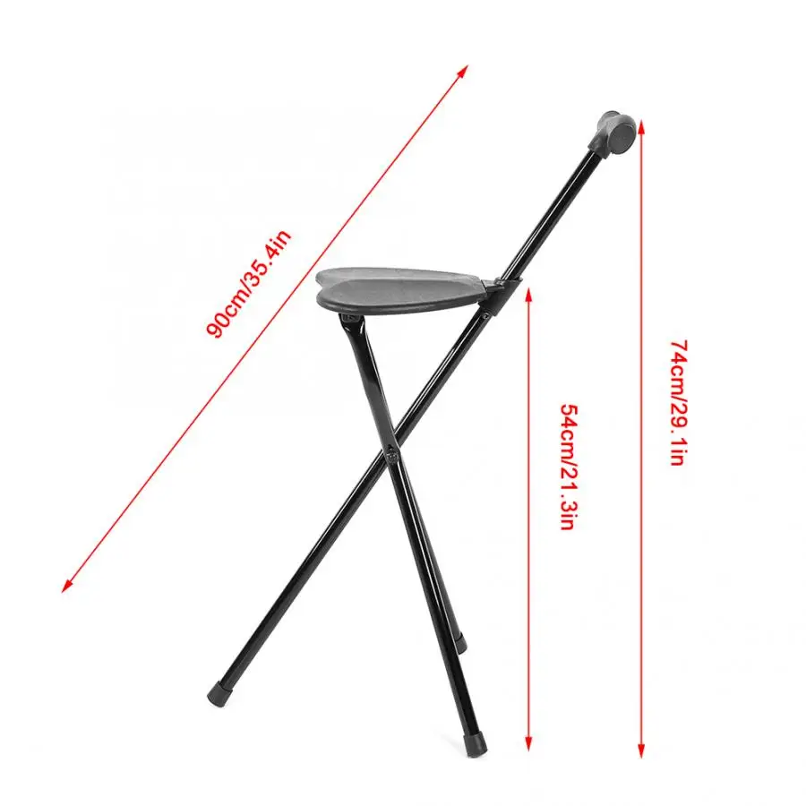 Костыли для прогулок складной костыль с сиденьем ручка 3 ног трость унисекс