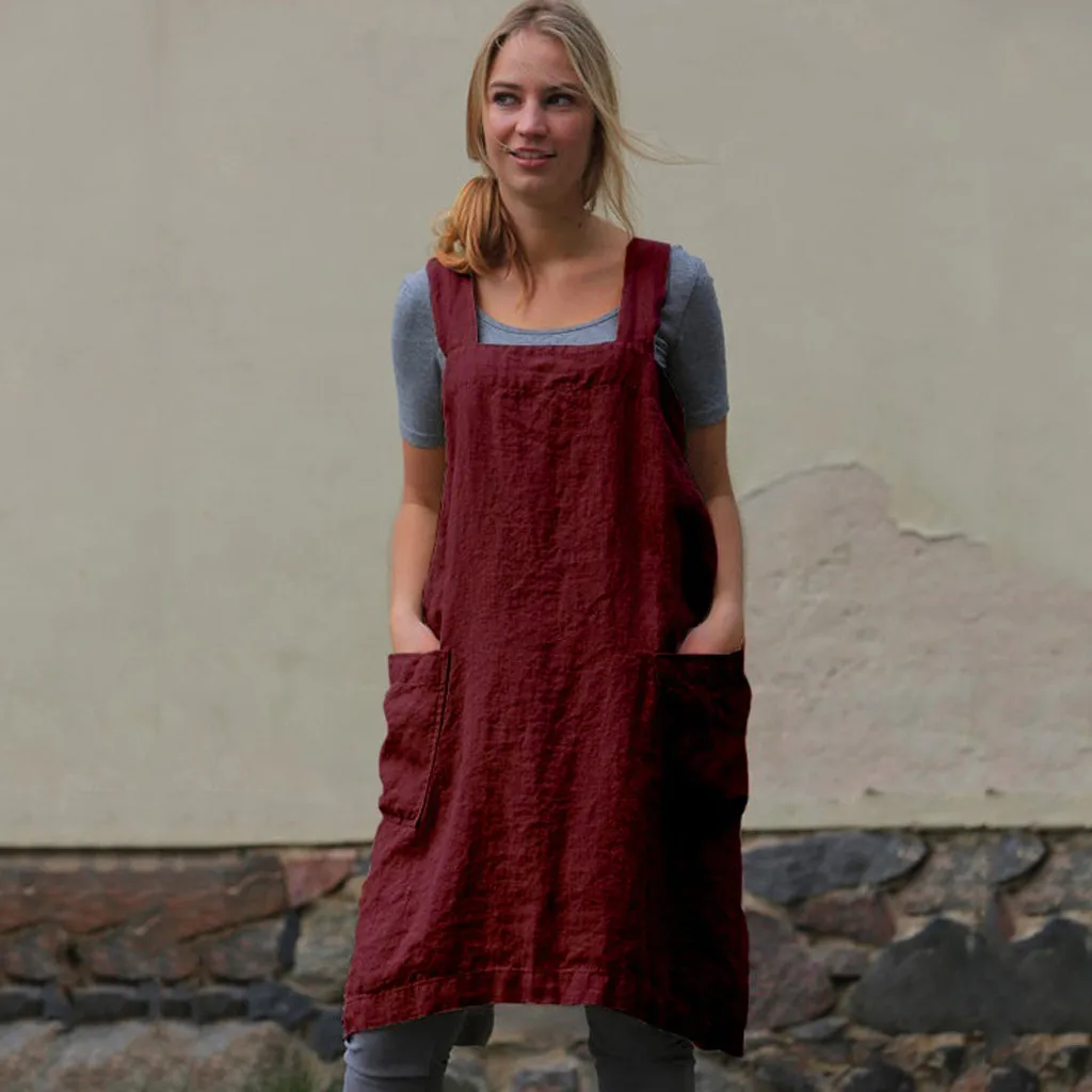 loose pinafore dress