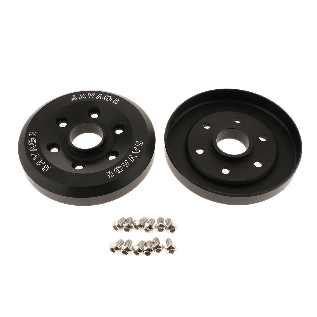 6 Holes Motorcycle Exhaust Muffler Tip End Cap Covers with Screws for BMW R NINE T 14-16 (Black)