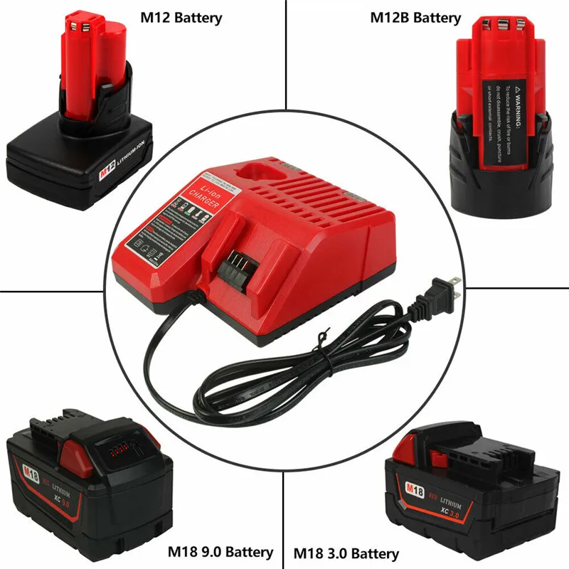 Для Milwaukee M12-18FC, 240 в, 18 в/12 В, литий-ионное быстрое зарядное устройство, M12-18C, штепсельная вилка Великобритании, литиевая батарея, зарядное устройство Ev