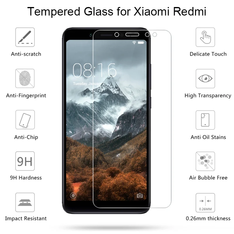 9H HD закаленное стекло для Xiaomi mi A2 Lite mi A1 экранная пленка стекло на красном mi Note 4 4X 5A Prime Y1 Lite стекло для Note 5 Pro AI