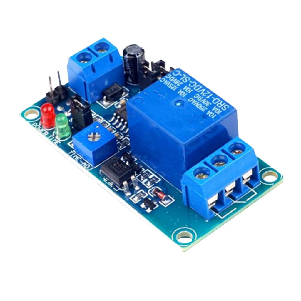 12V Power Supply Adjustable Delay Timer Trigger Relay Time Delay Circuit Module for PLC Industrial Control