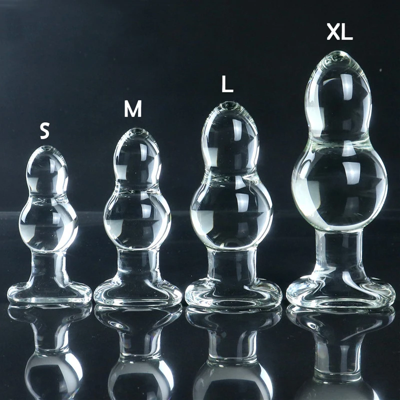New Super Big Gourd Glass Anal Plug Prostate Massage Ball Huge Butt Dilatador Sex Toys For Couples | Красота и здоровье