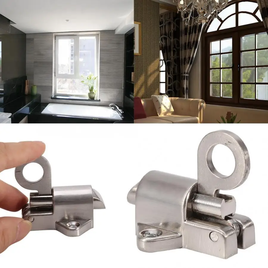 

Sliding Bolt Aluminum Latch Lock for Window Gate Security Pull Ring Spring Bounce Door Bolt