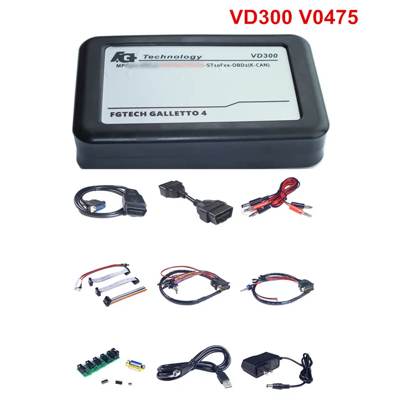 Fgtech V54 V0386/V0475 VD300 Galletto 4 Мастер Поддержка функция BDM KESS KTAG без ограничений obd2 Авто ECU безопасный диагностический инструмент - Цвет: VD300 FW 0475